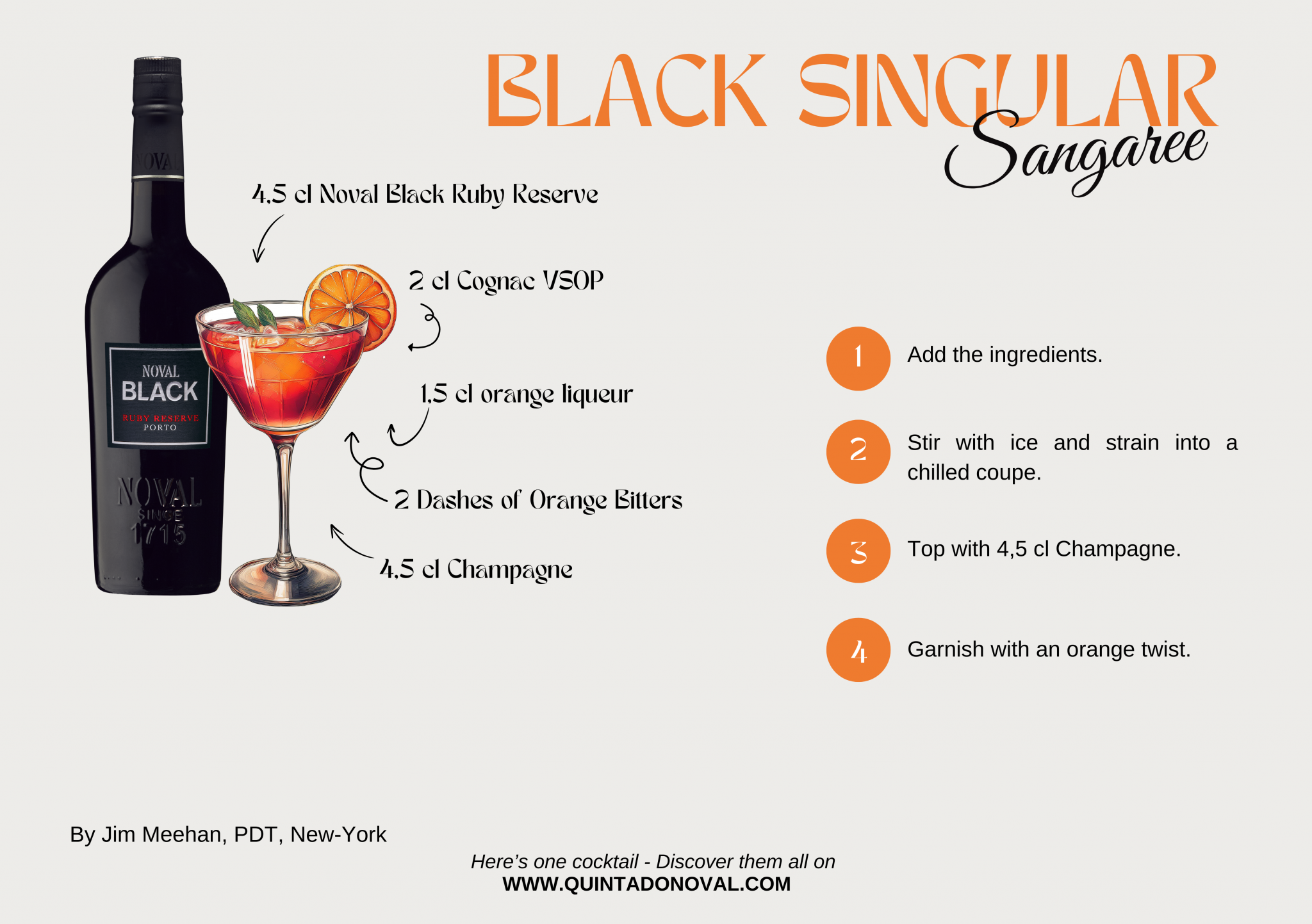 Noval Black Black Singular Sangaree cocktail