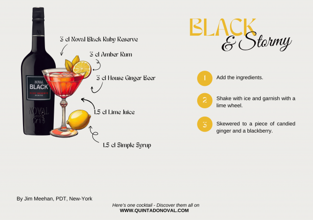 Noval Black BlackeStormy cocktail