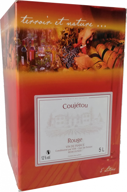 Coujetou, BIB 5L, Vin de France, Rouge