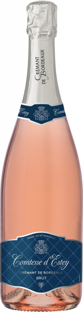 Comtesse d'Estey, Rosé, AOP Crémant de Bordeaux, Effervescent Brut Rosé