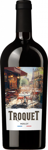 TROQUET, Merlot, Vin de France, Rouge, 2022