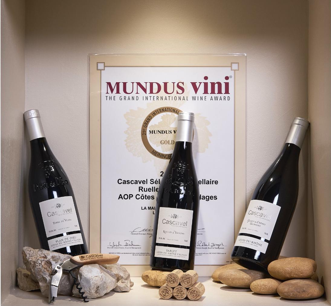 Côtes du Rhône Villages Cascavel et Diplôme Mundus Vini 