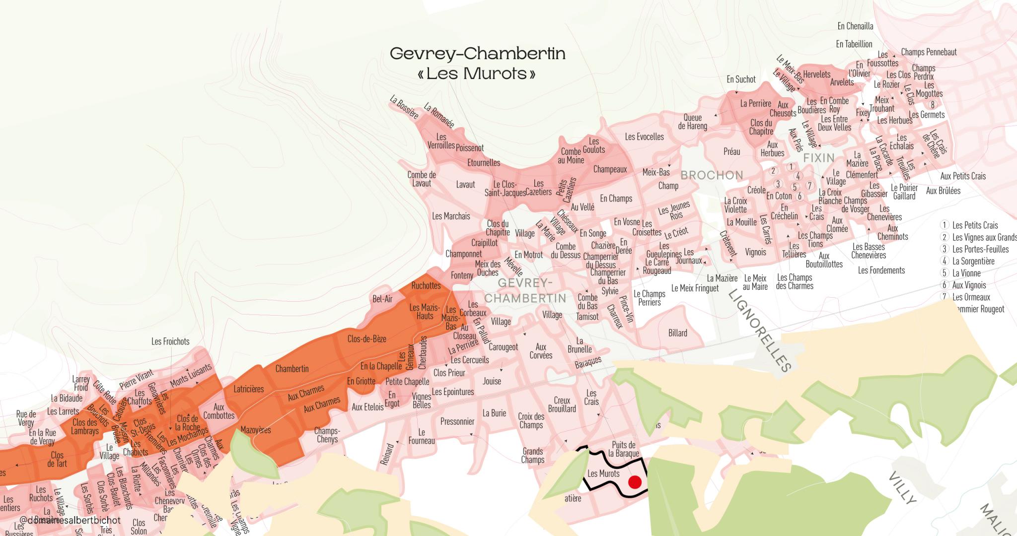 CarteGevreyChambertinLes MurotsDomaineduClosFrantin