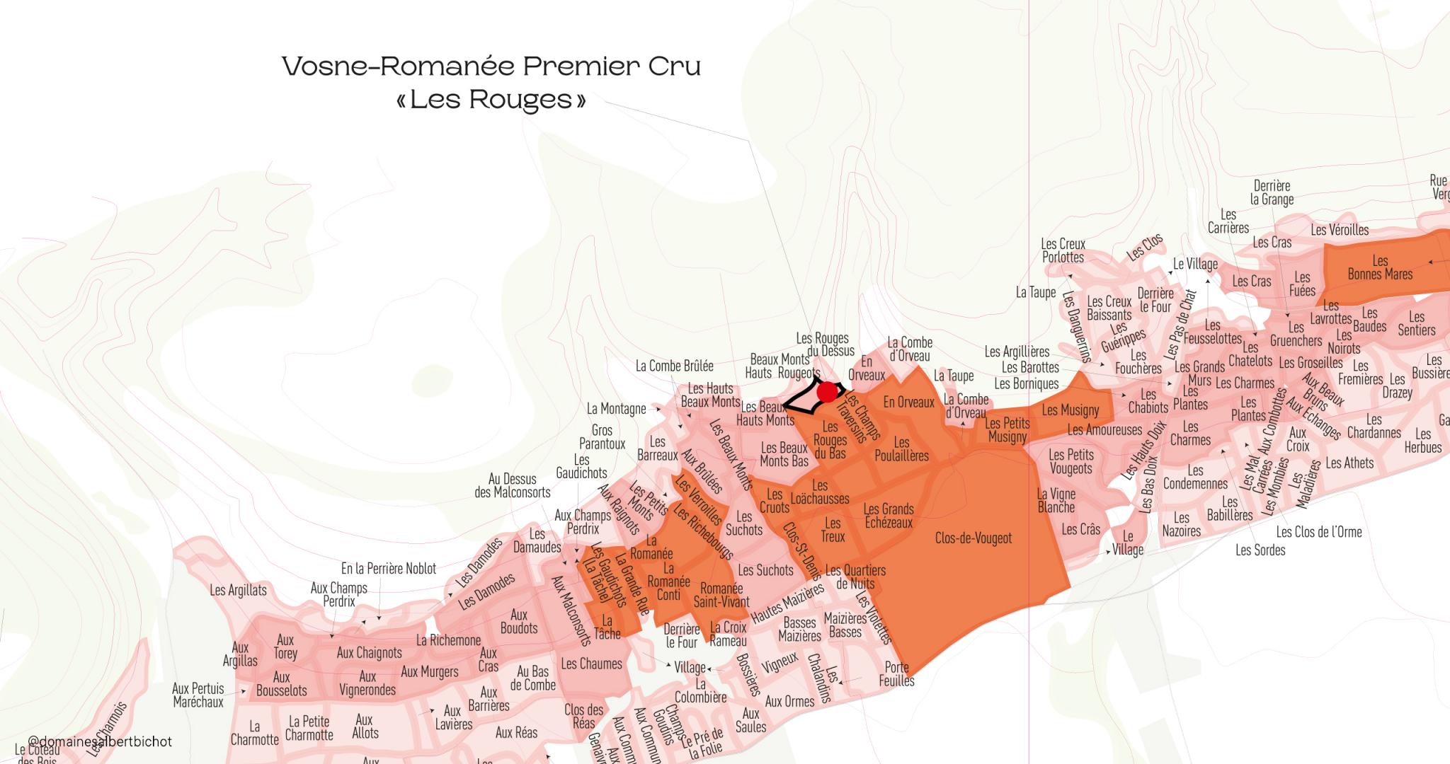 CarteVosneRomanéePremierCruLesRougesDomaineduClosFrantin