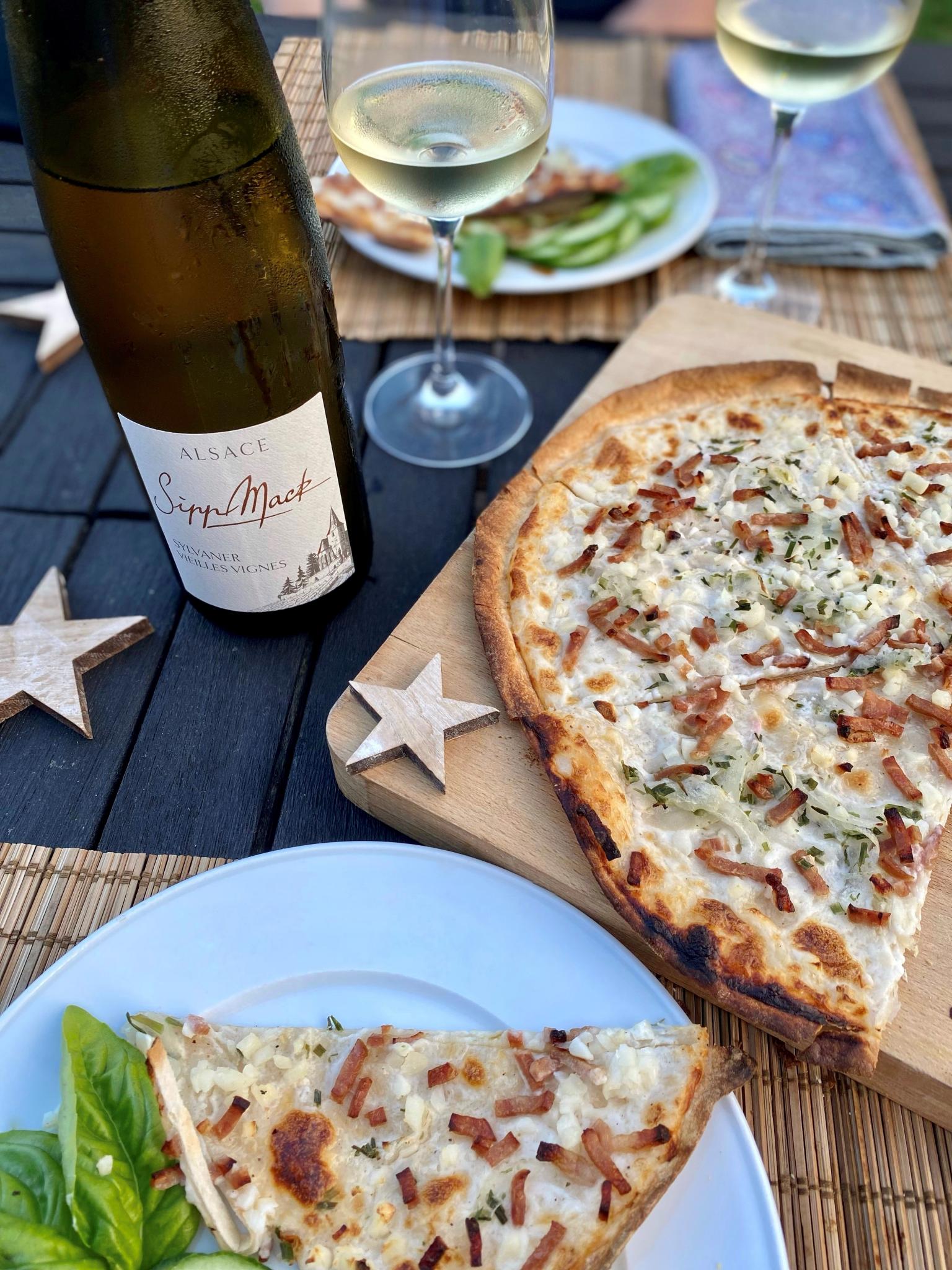 Sylvaner VV and tarte flambée