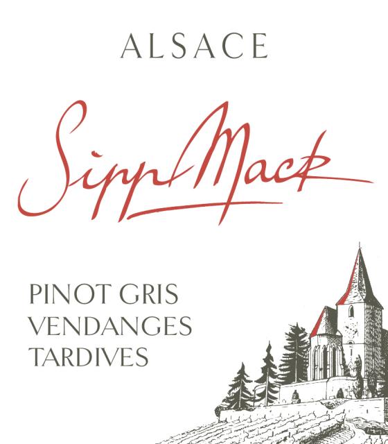 Sipp Mack Alsace Pinot Gris Vendanges Tardives Amélie 2016 FR-BIO-01