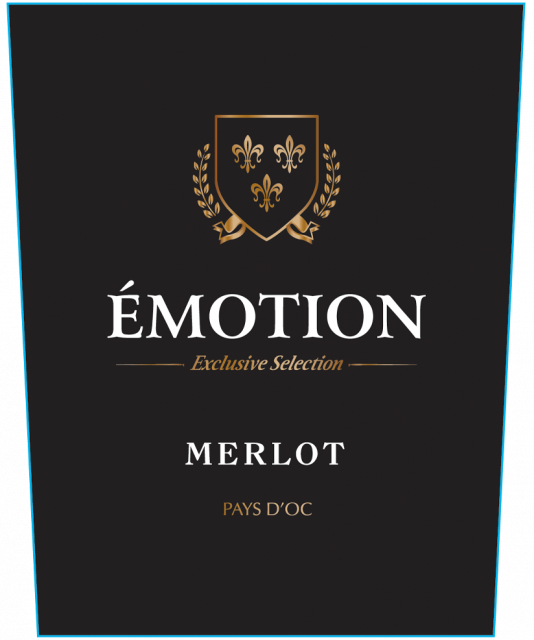 Etiquette -  ÉMOTION Merlot Oc 