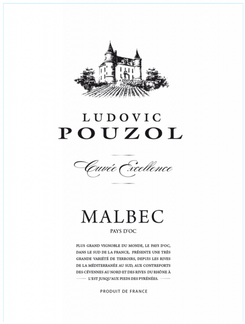 Etiquette - LUDOVIC POUZOL Malbec 75cl 