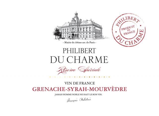Philibert du Charme - Réserve Spéciale, Grenache, Syrah, Mourvèdre, Vin de France, Rouge, 2025