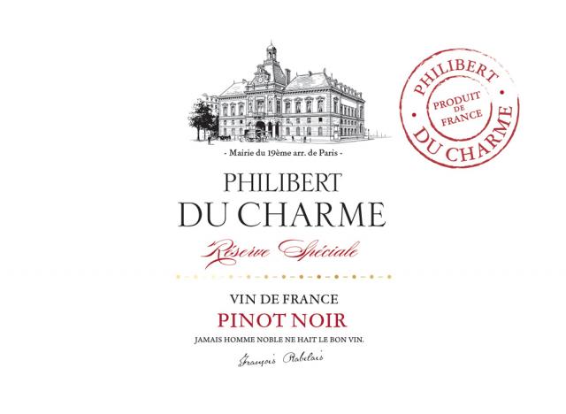 Philibert du Charme - Réserve Spéciale, Pinot Noir, Vin de France, Rouge, 2025