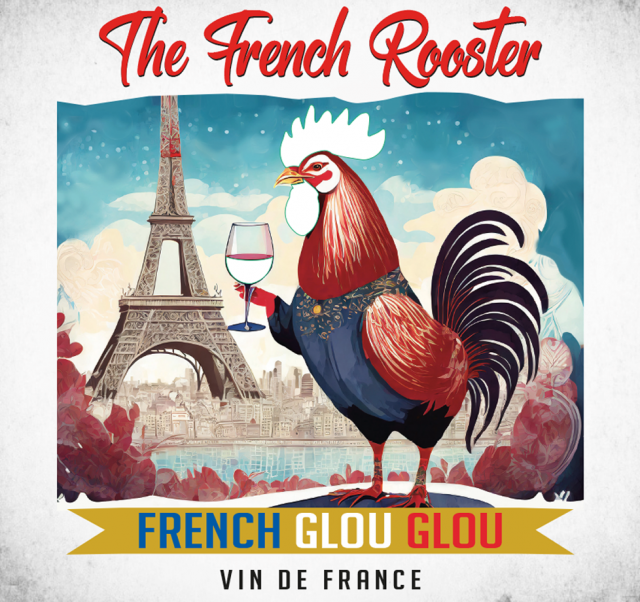 The French Rooster, Red Wine, France, Rouge, 2024