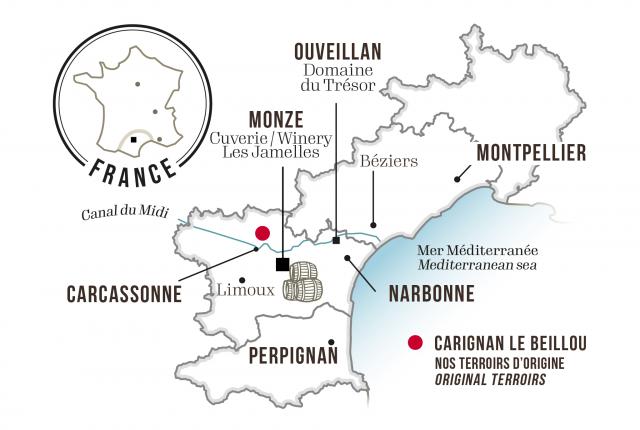 Map - Les Jamelles Parcel Selection Carignan