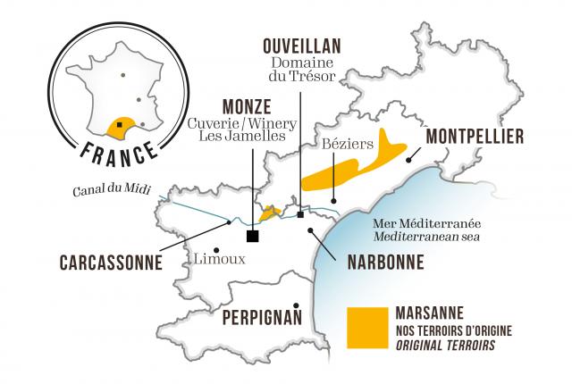 Map - Les Jamelles Marsanne