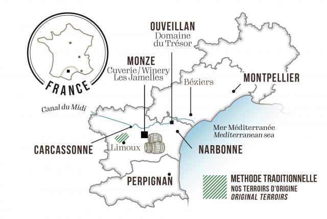 Map - Les Jamelles Traditional Method