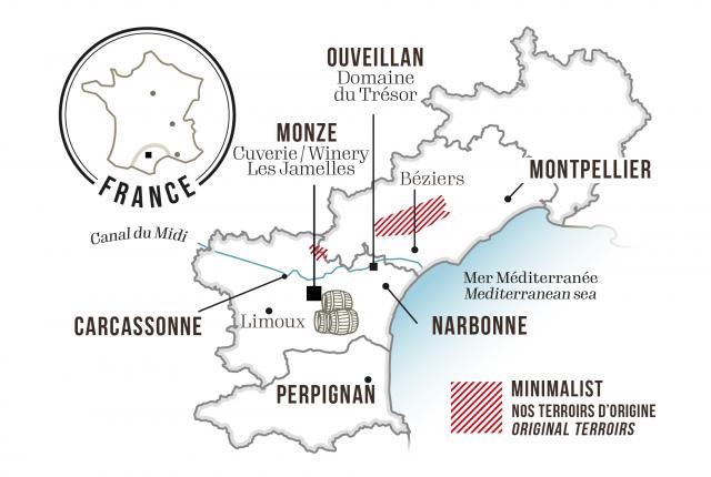Map - Les Jamelles Minimalist