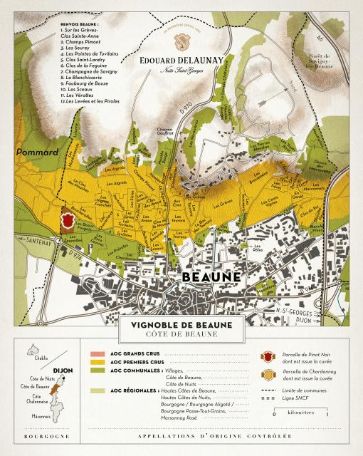 Map - Edouard Delaunay Beaune 1er Cru Les Epenotes