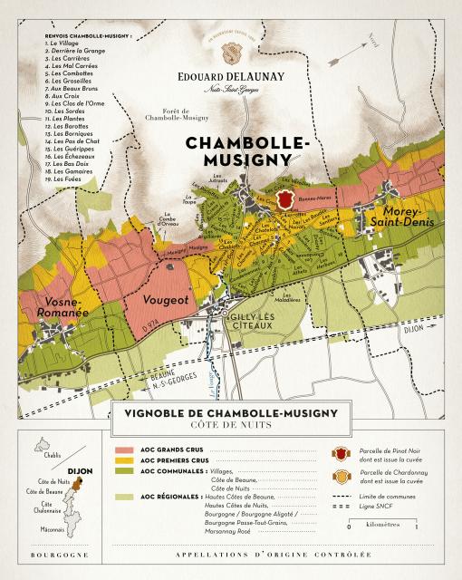 Map - Edouard Delaunay Chambolle-Musiqny 1er Cru Les Fuées