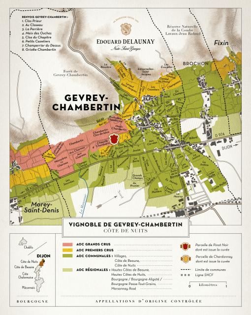 Map - Edouard Delaunay Gevrey-Chambertin 1er Cru Cherbaudes