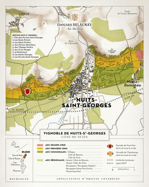 Map - Edouard Delaunay Nuits-Saint-Georges 1er Cru Les Saints-Georges