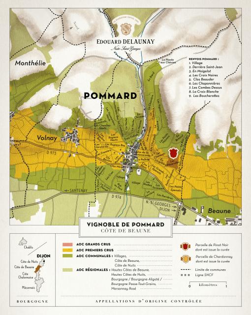 Map - Edouard Delaunay Pommard 1er Cru Les Pézerolles