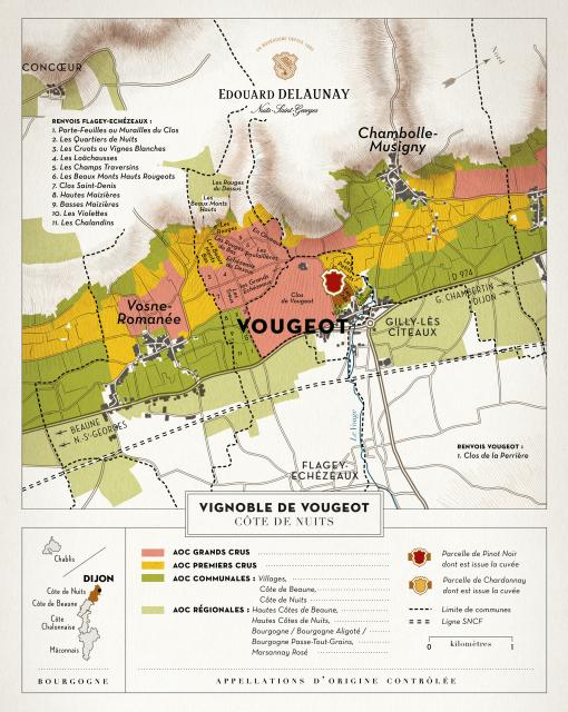 Map - Edouard Delaunay Vougeot 1er cru Les Cras