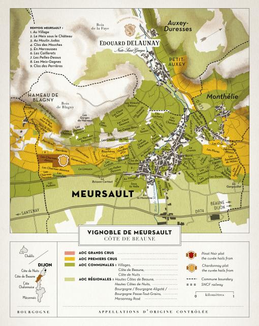 Map - Edouard Delaunay Meursault 1er Cru Charmes