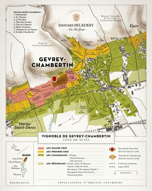 Map - Edouard Delaunay Chambertin Clos de Bèze Grand Cru 