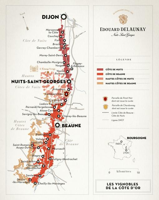 Map - Edouard Delaunay Côte de Nuits-Villages