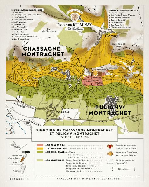 Map - Edouard Delaunay Chevalier-Montrachet Grand Cru
