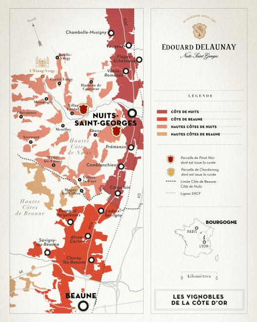Map - Edouard Delaunay Hautes-Côtes de Nuits Charmont rouge 2022
