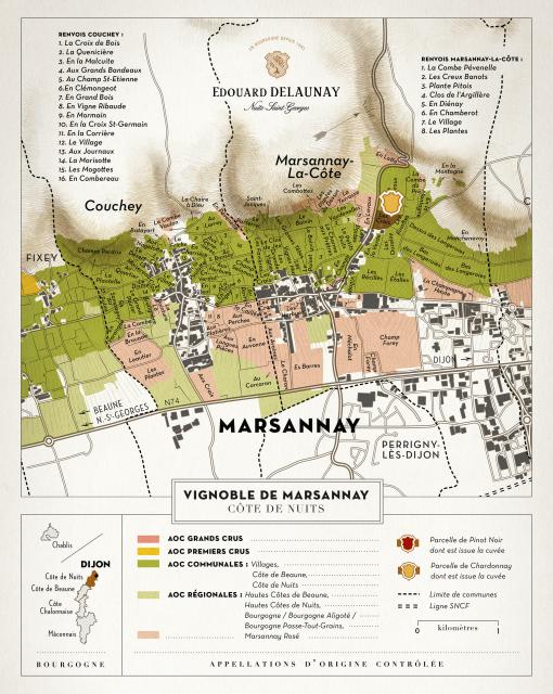 Map - Edouard Delaunay Marsannay Les Crais