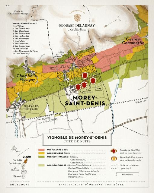 Map - Edouard Delaunay Morey-Saint-Denis Le Village