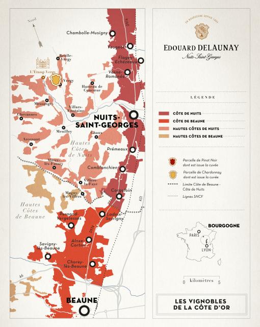 Map - Edouard Delaunay Hautes-Côtes de Nuits Les Lares