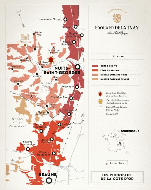 Map - Edouard Delaunay Hautes-Côtes de Nuits Les Rouards