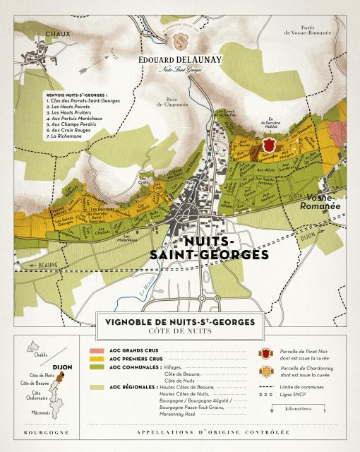 Map - Edouard Delaunay Nuits-Saint-Georges 1er Cru Aux Chaignots