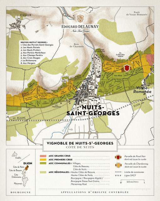 Map - Edouard Delaunay Nuits-Saint-Georges 1er Cru Aux Murgers