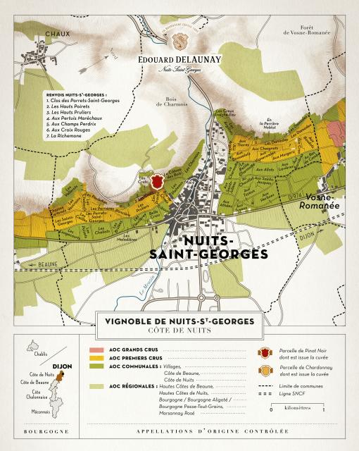 Map - Edouard Delaunay Nuits-Saint-Georges 1er Cru Les Crots