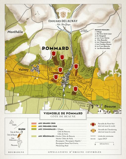 Map - Edouard Delaunay Hospices de Beaune Pommard Ramond Cyrot