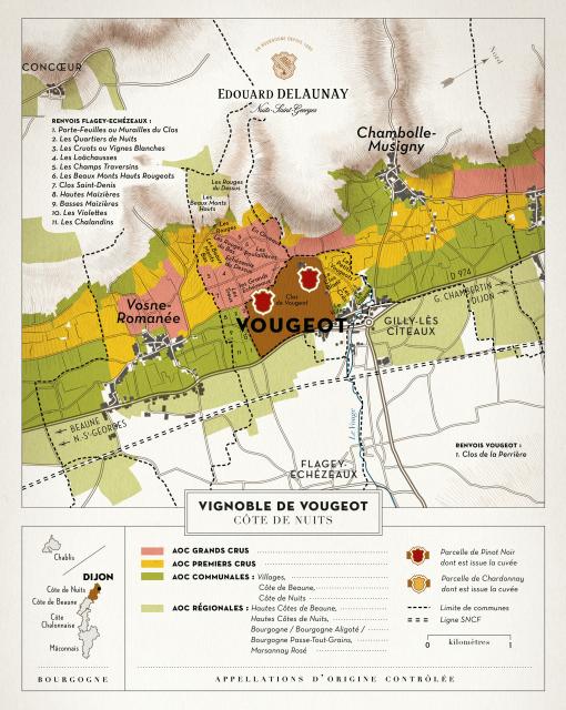 Map - Edouard Delaunay Clos de Vougeot Grand Cru 