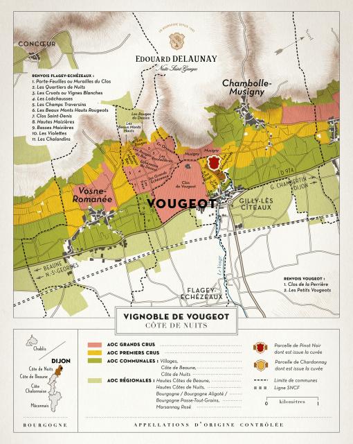 Map - Edouard Delaunay Vougeot 1er Cru Les Petits Vougeots