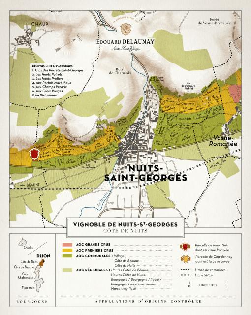Map - Edouard Delaunay Hospices de Nuits - Nuits-Saint-Georges 1er Cru Les Didiers Cuvée Fagon