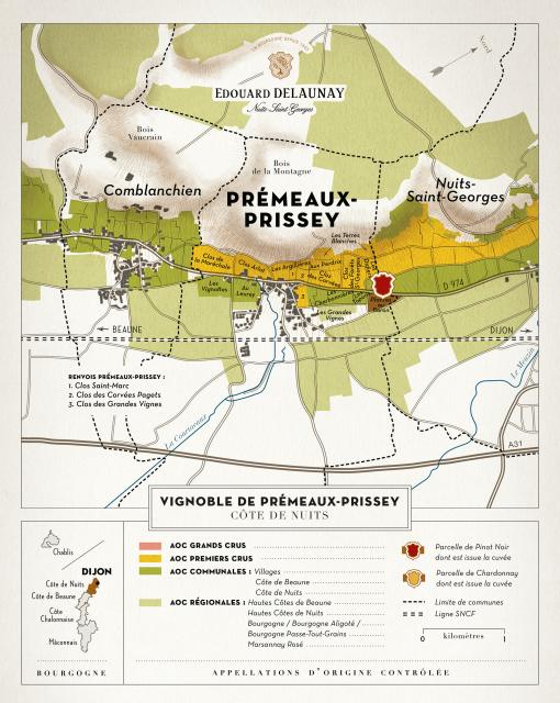 Map - Edouard Delaunay Hospices de Nuits - Nuits-Saint-Georges Les Fleurières-Les Plantes au Baron