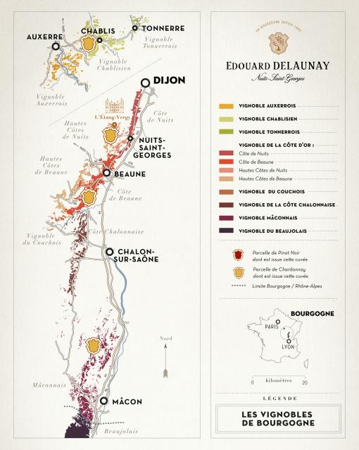 Map - Edouard Delaunay Bourgogne Septembre Blanc 2022