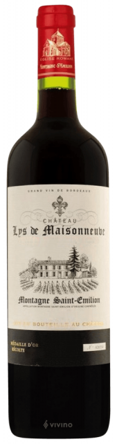 Château Lys de Maisonneuve, AOP Montagne Saint-Emilion, Red, 2016