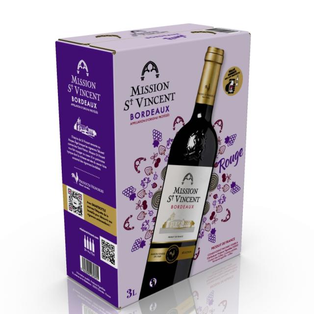 Mission St Vincent, Les BIB, BIB, AOC Bordeaux, Rouge