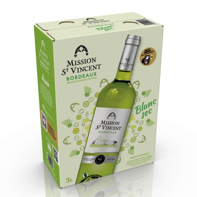 Mission St Vincent, Les BIB, BIB, AOC Bordeaux, Blanc