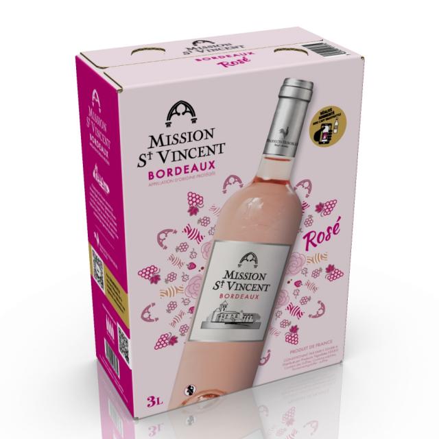 Mission St Vincent, Les BIB, BIB, AOC Bordeaux, Rosé