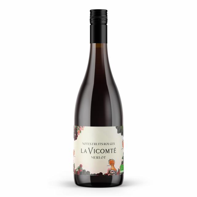 Notes Biologiques, Notes Fruits Rouges Merlot, IGP Pays d'Oc, Rouge