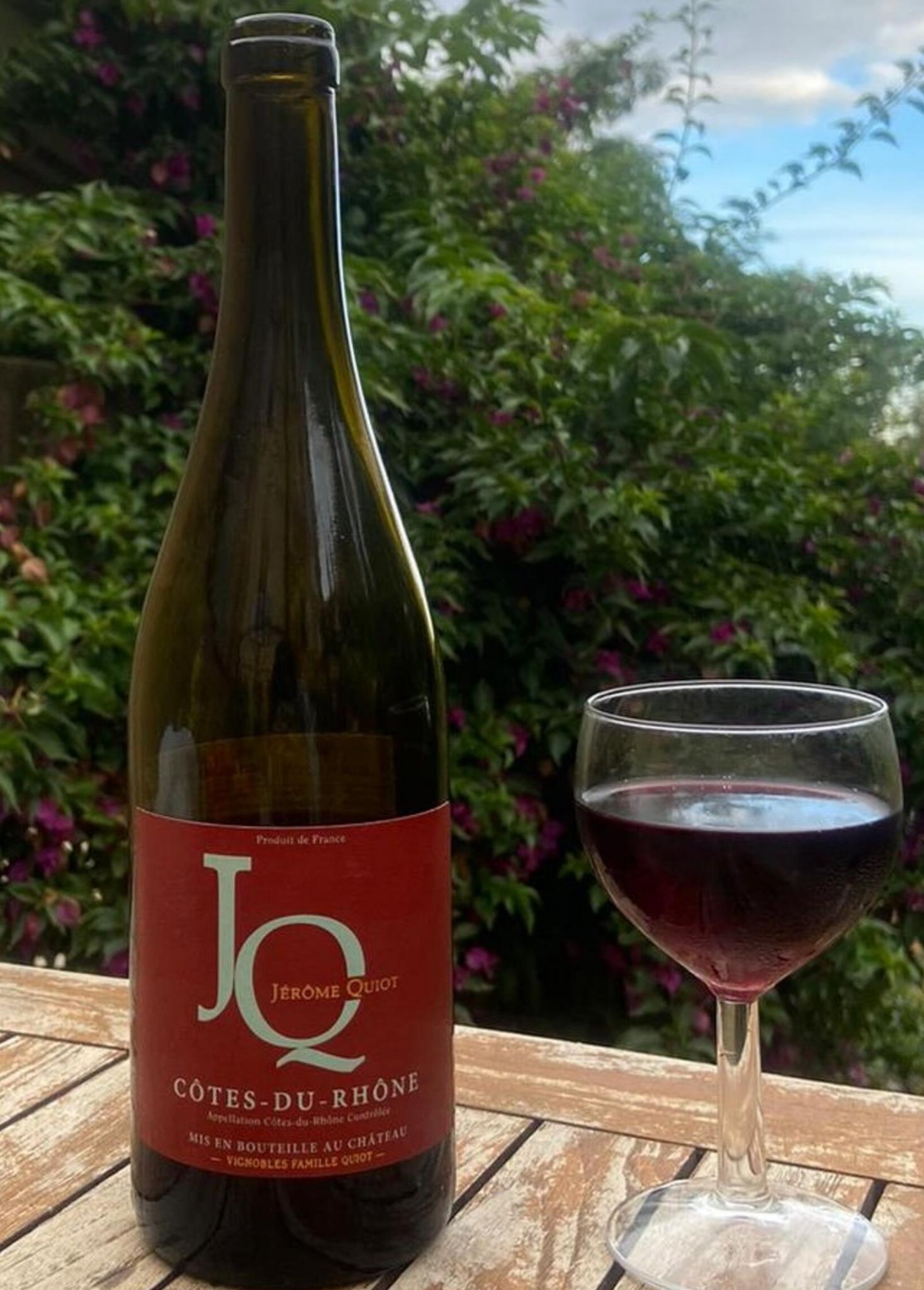 A glass of Côtes du Rhône