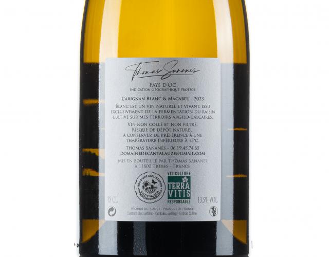 ETIQUETTE BLANC CANTALAUZE